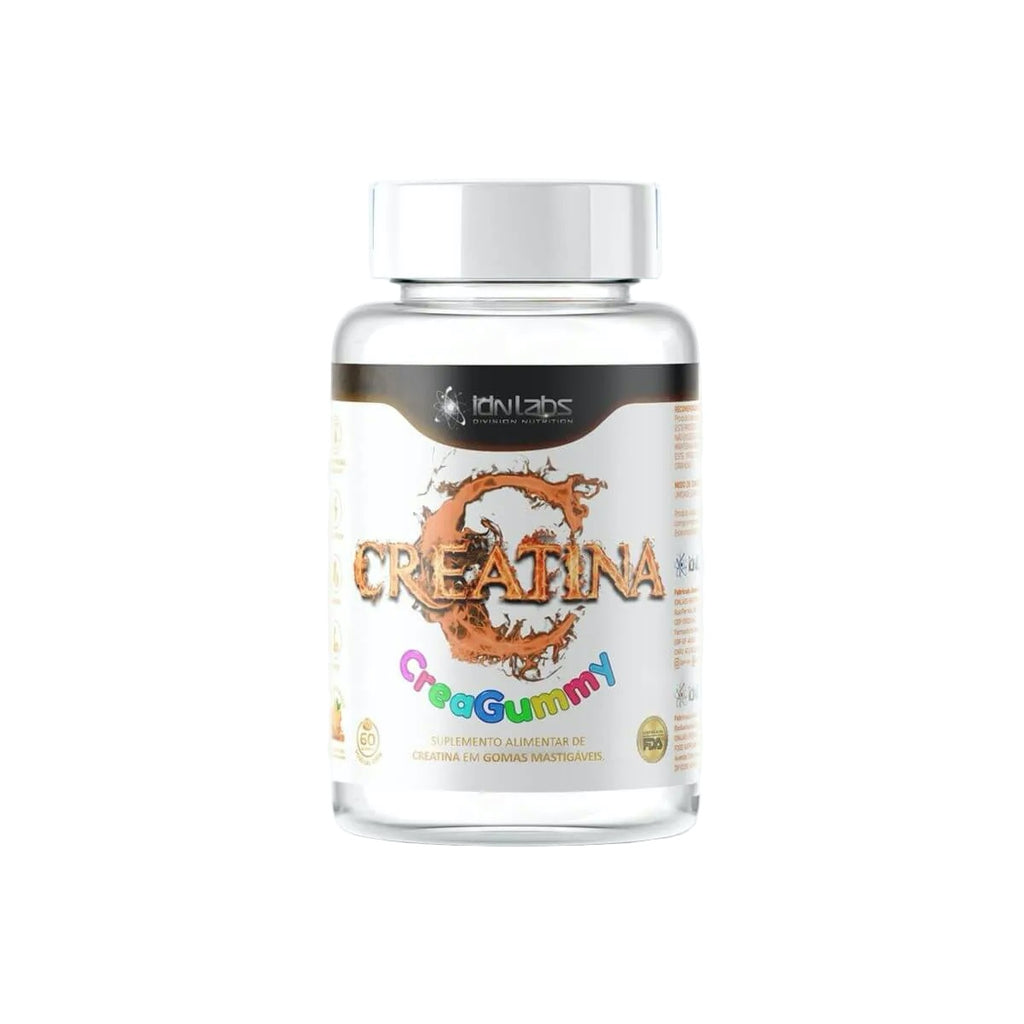 Creatina MonoHidratada em Gummy Suplemento CreaGummy - 60 Gomas - Laranja - IDNLABS