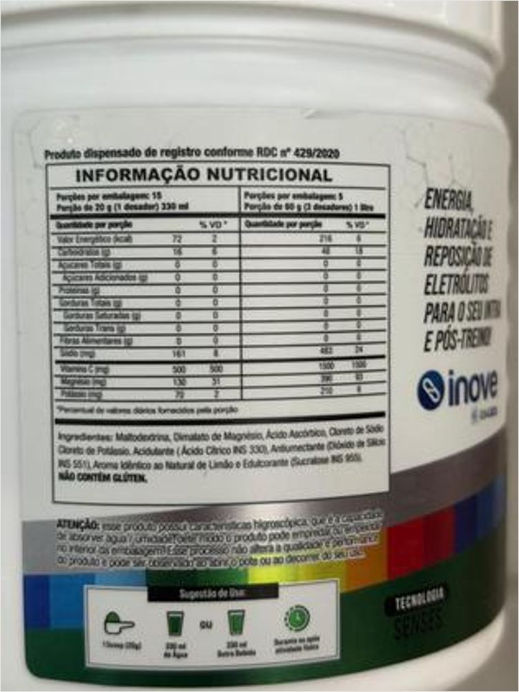 Suplemento Pós Treino Recovery X - 300g - Sabor Limao - INOVE