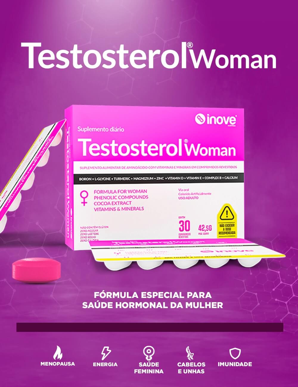 Testosterol Woman Suplemento MultiVitaminico - 30 CPDs - Inove Nutrition