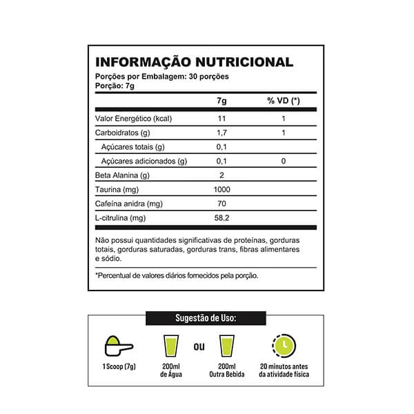 Suplemento Pré Treino Formiguinha - Melancia - 210gr - INOVE