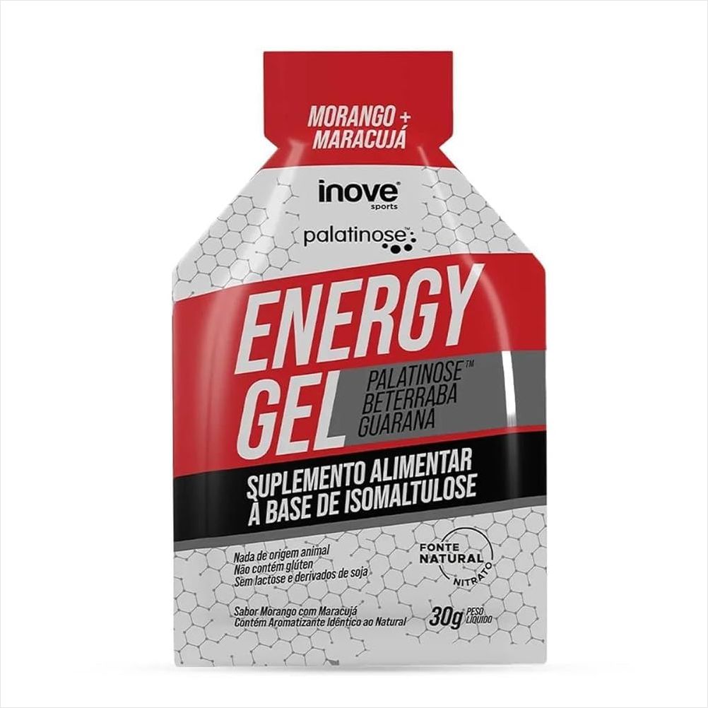 Gel Energético com Palatinose Carb Up - 30g - Morango e Maracujá - Inove Nutrition
