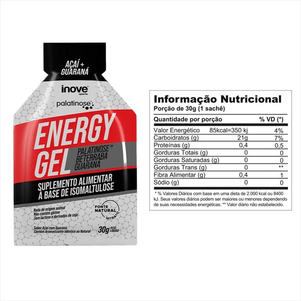 Gel Energético com Palatinose Carb Up - 30g - Açaí com Guaraná - Inove Nutrition