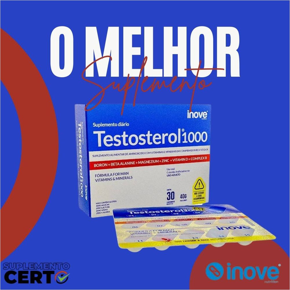 Suplemento MultiVitaminico Testosterol 1000 - 30 CPD - INOVE