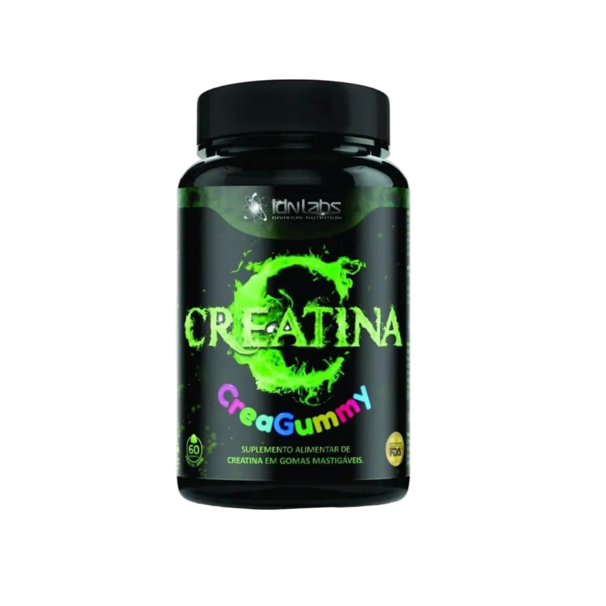Creatina MonoHidratada em Gummy Suplemento CreaGummy - 60 Gomas - Uva Verde - Idnlabs