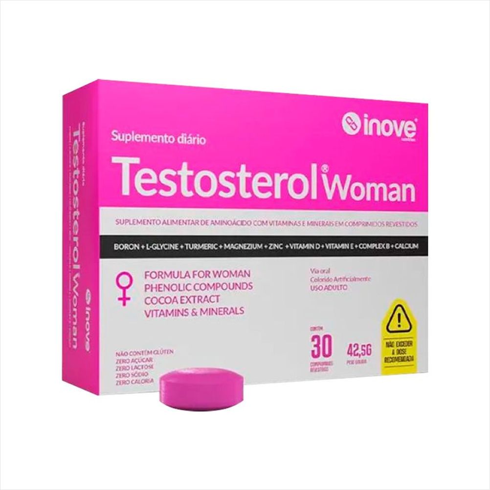 Testosterol Woman 30 Comprimidos - Inove Nutrition - Suplemento para Vigor Feminino