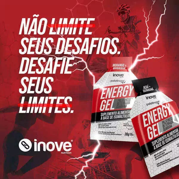 Gel Energético com Palatinose Carb Up - 30g - Morango e Maracujá - Inove Nutrition