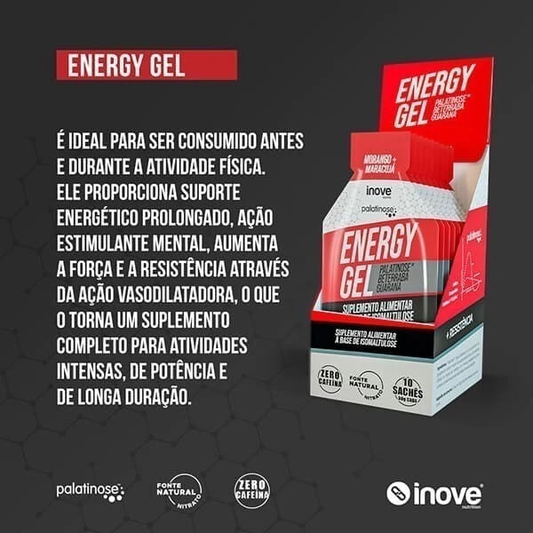 Gel Energético com Palatinose Carb Up - 30g - Açaí com Guaraná - Inove Nutrition