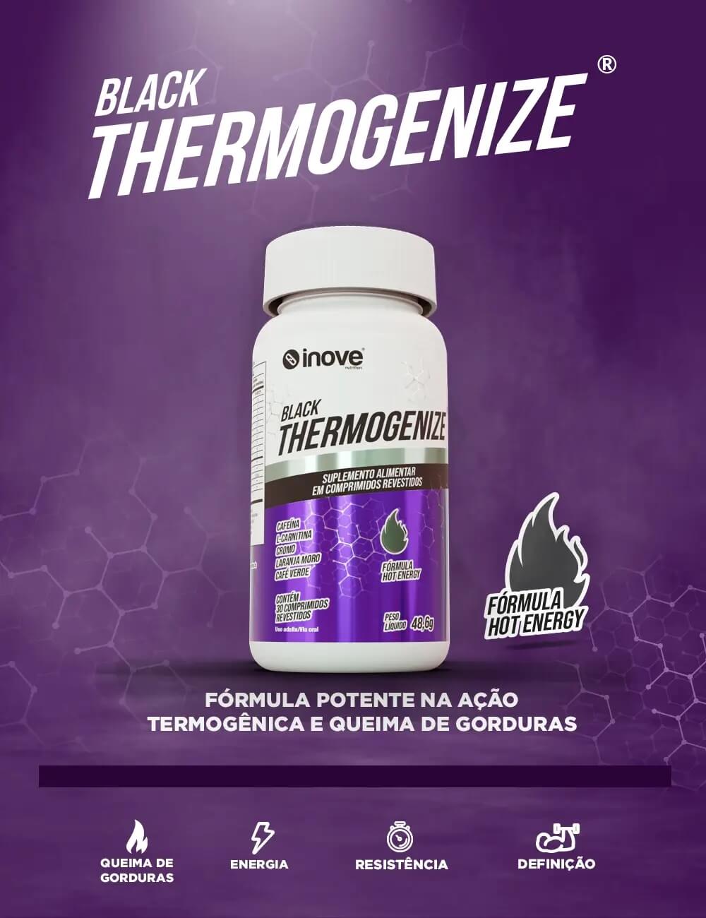 Suplemento Termogênico Thermogenize Black - 30 CPR - INOVE